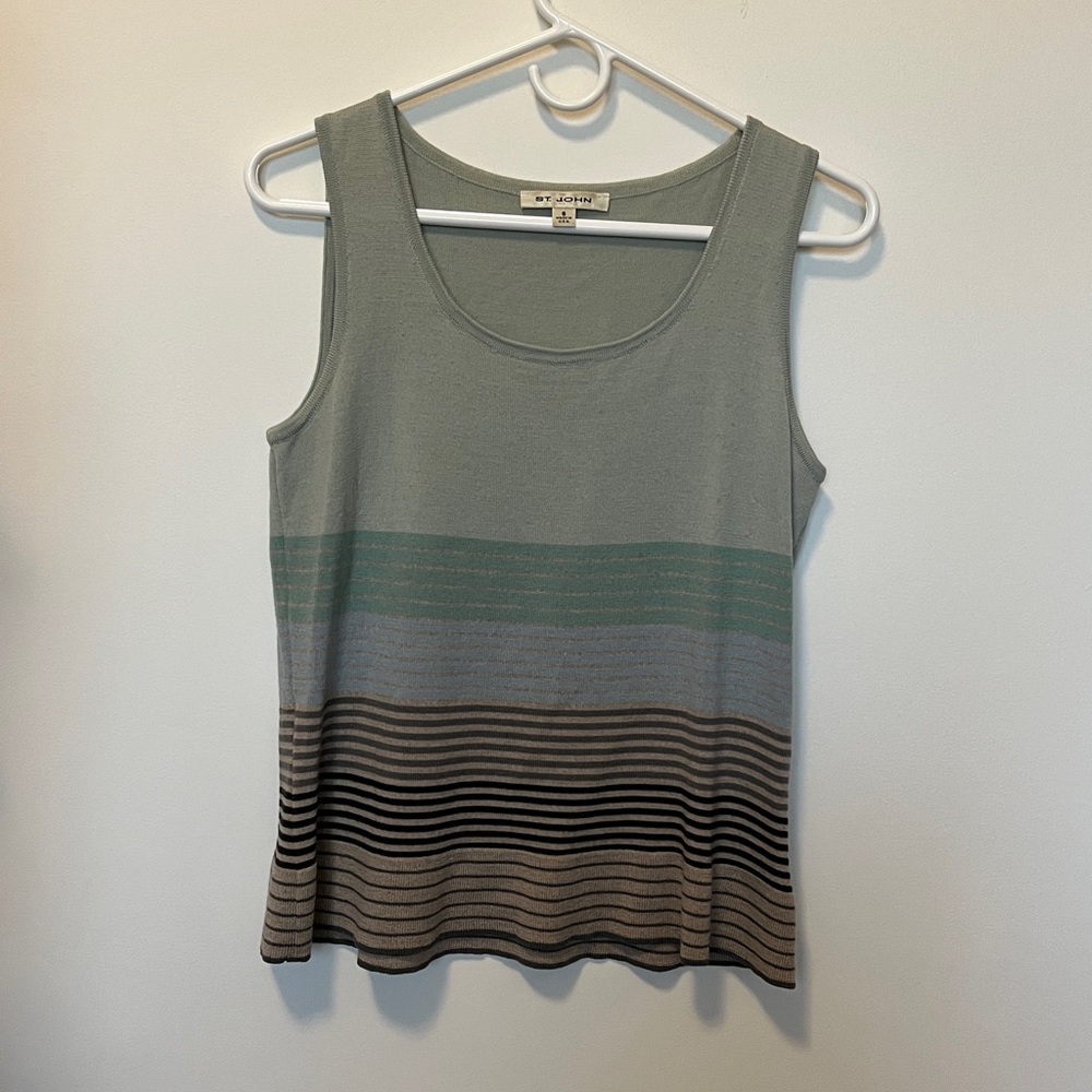 St. John striped knit shirt. Sz S.